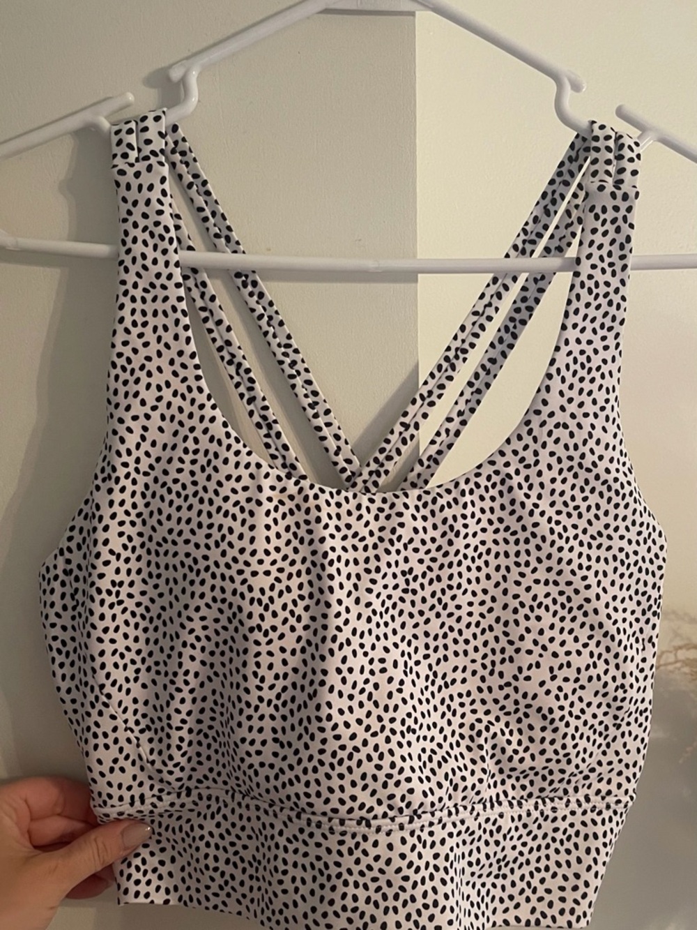 BuffBunny Sports Bra with Black Speckled Print